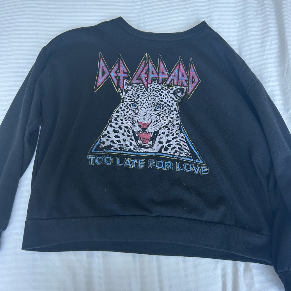 Def Leppard Black Graphic Sweatshirt